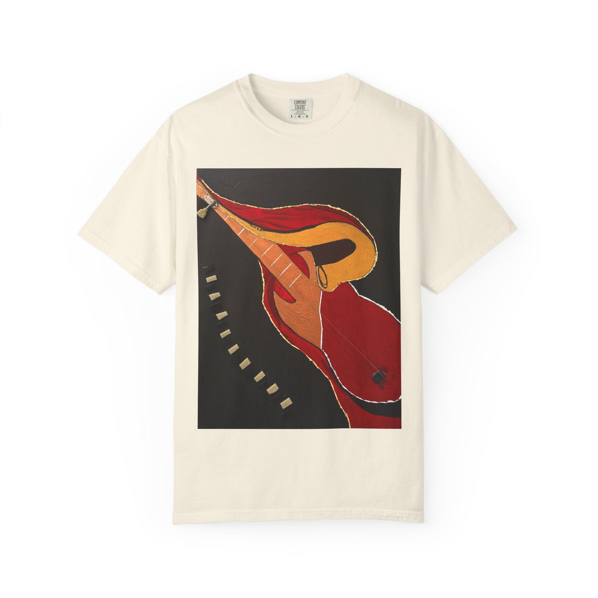 Guitar Art T-Shirt — Bold Abstract Acoustic Design