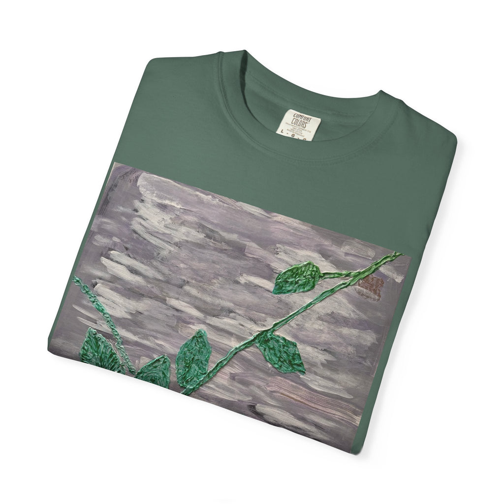 Floral Vine T‑Shirt — Purple Bloom Graphic Tee