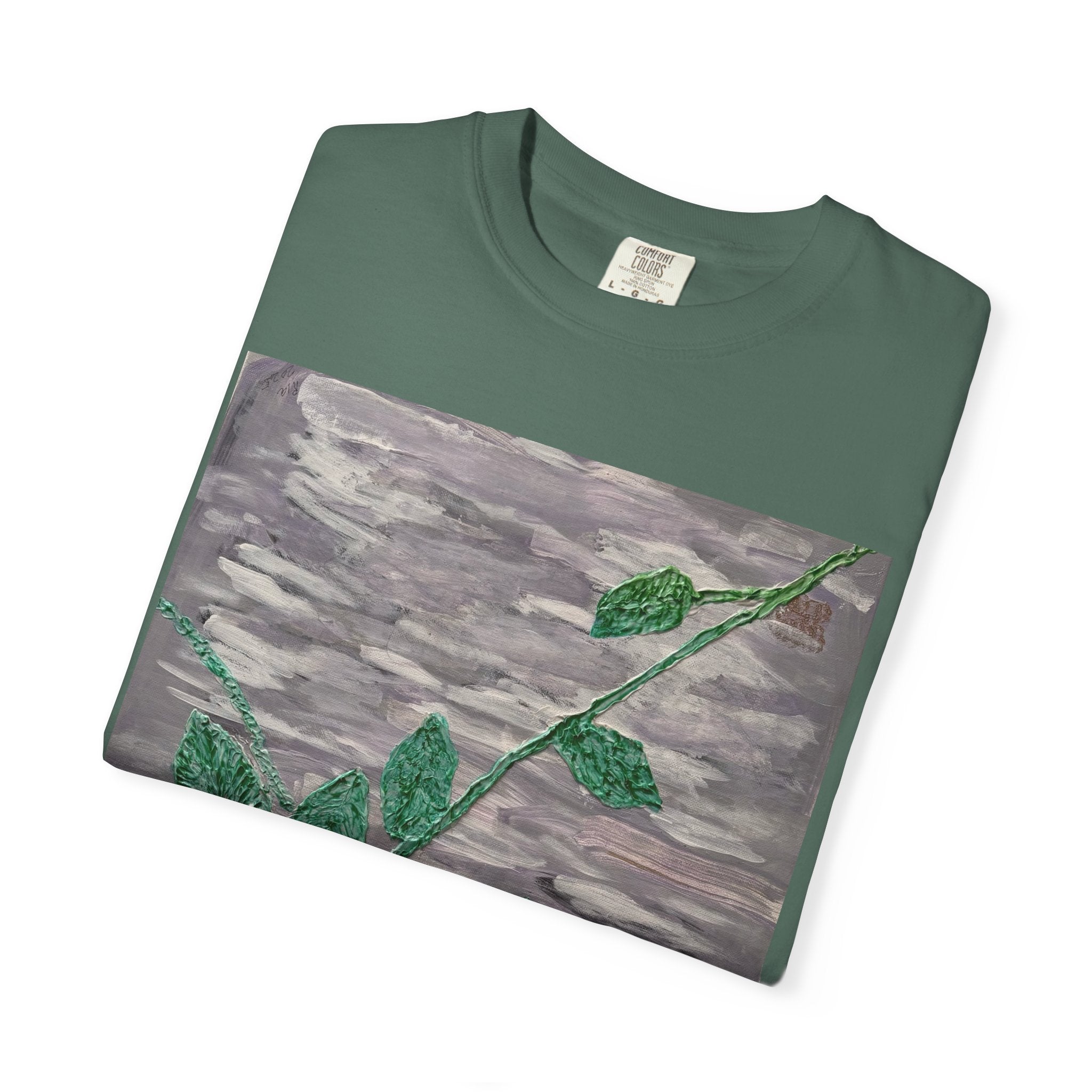 Floral Vine T‑Shirt — Purple Bloom Graphic Tee