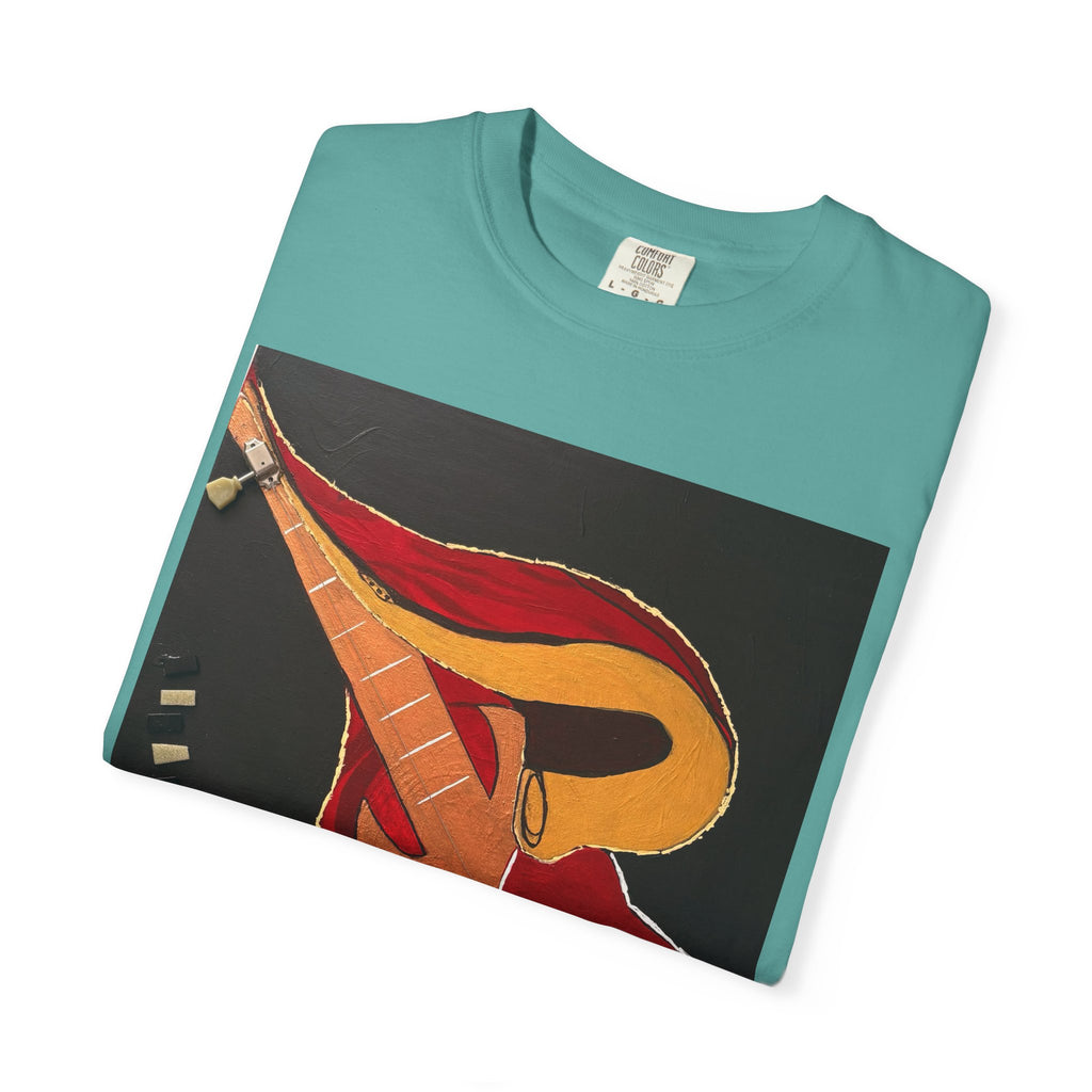 Guitar Art T-Shirt — Bold Abstract Acoustic Design