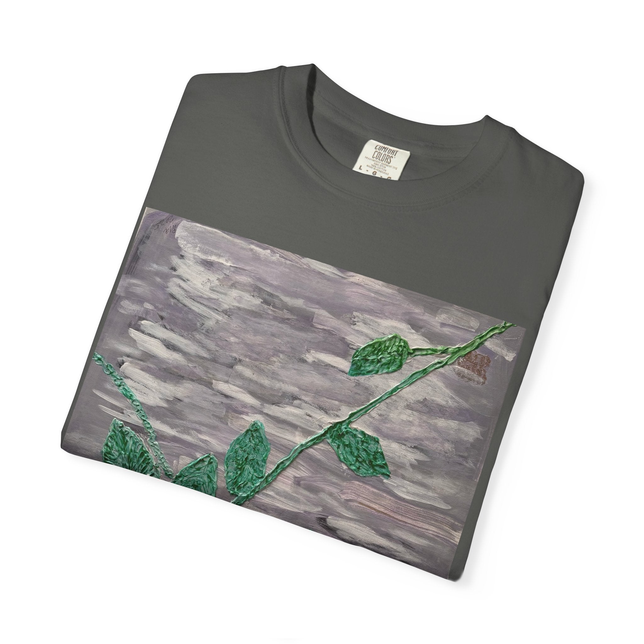 Floral Vine T‑Shirt — Purple Bloom Graphic Tee