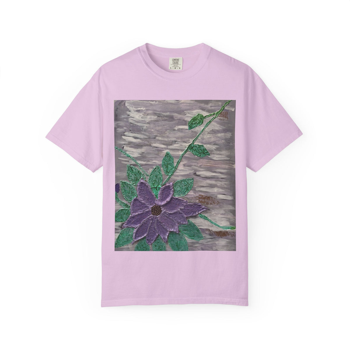 Floral Vine T‑Shirt — Purple Bloom Graphic Tee