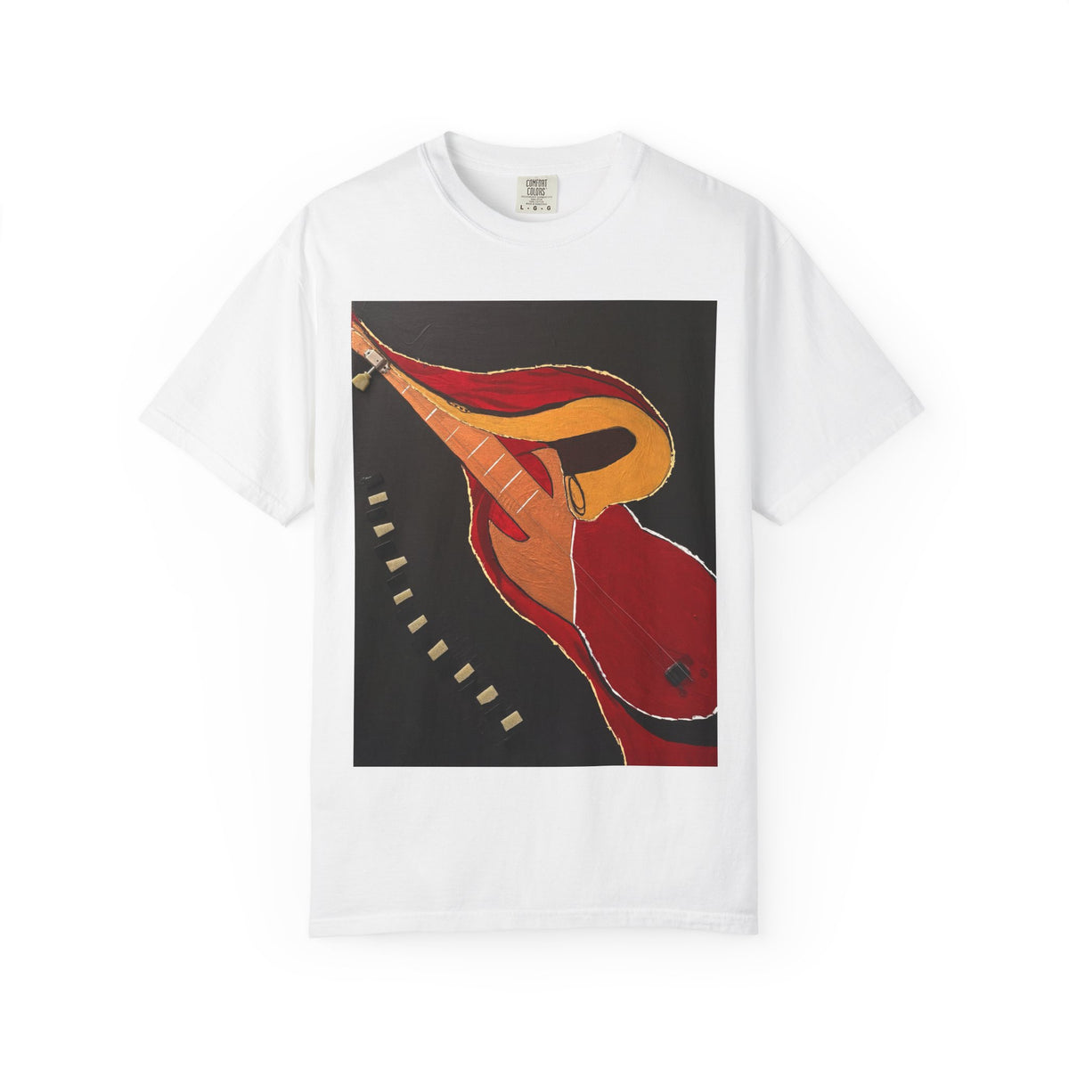Guitar Art T-Shirt — Bold Abstract Acoustic Design
