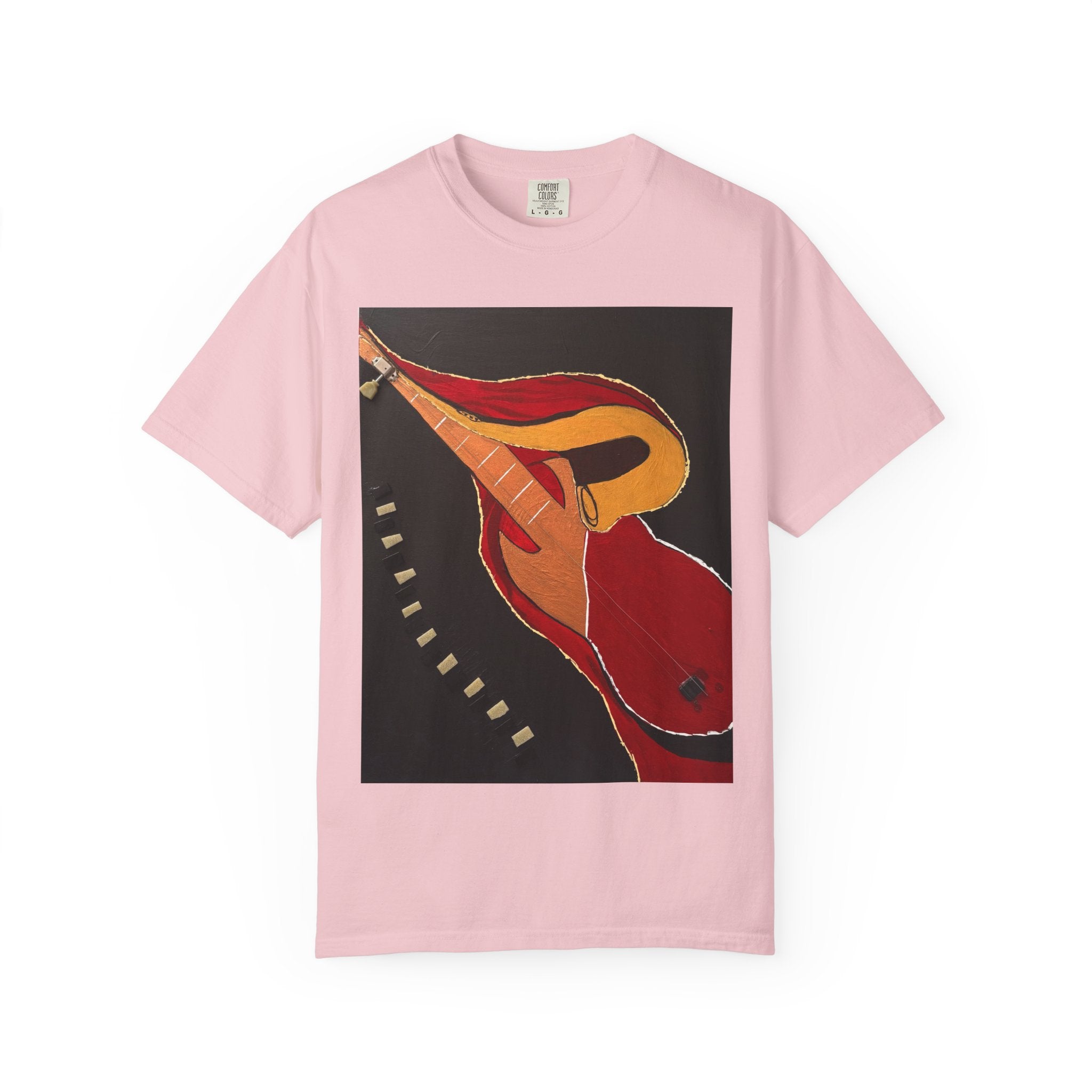 Guitar Art T-Shirt — Bold Abstract Acoustic Design