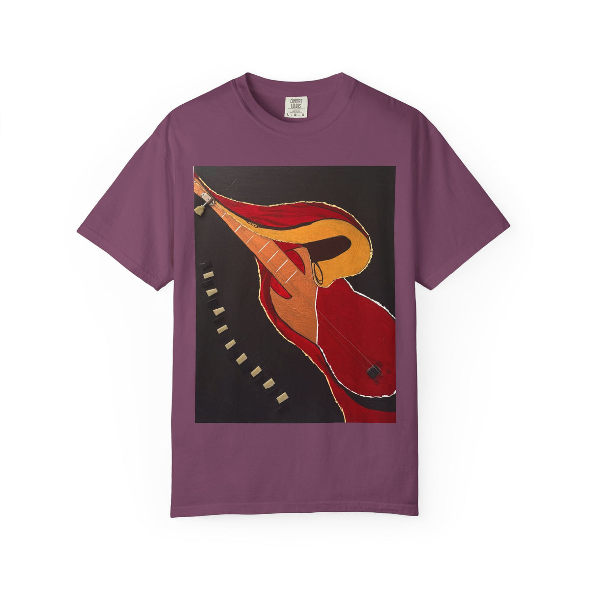 Guitar Art T-Shirt — Bold Abstract Acoustic Design