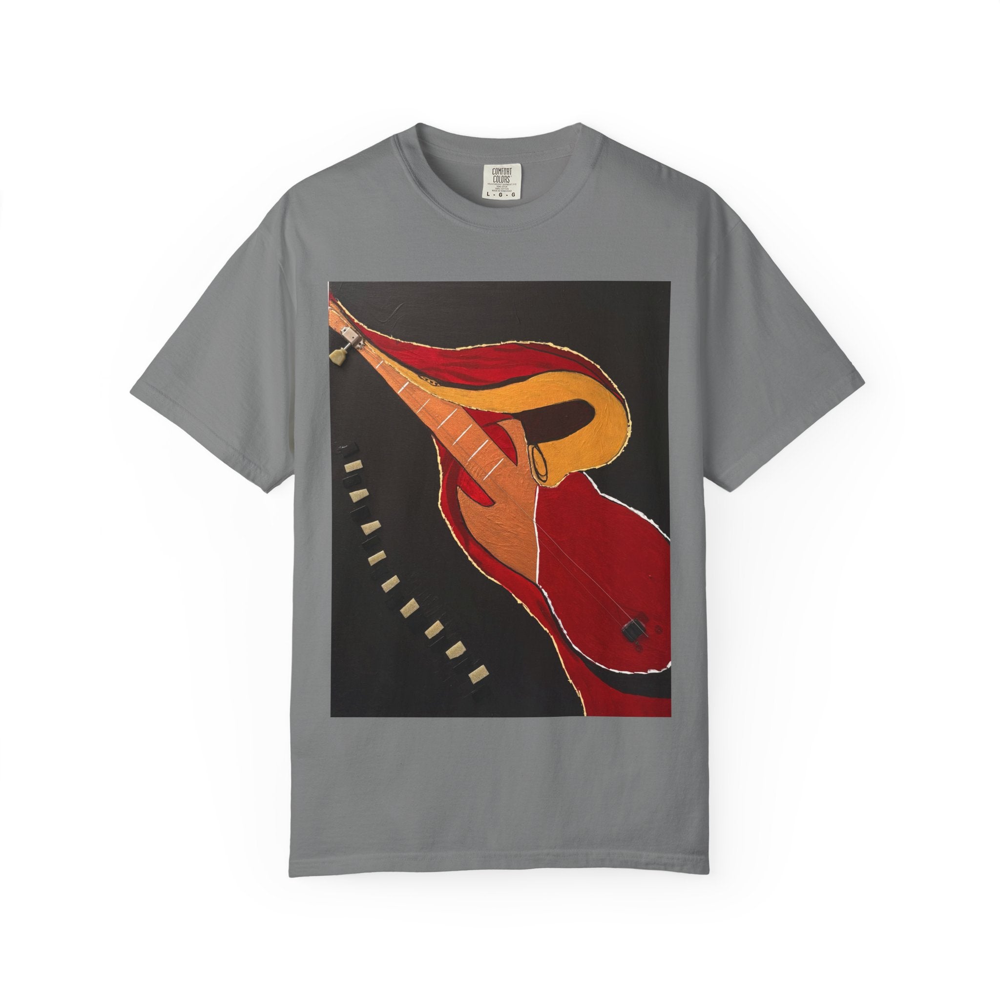 Guitar Art T-Shirt — Bold Abstract Acoustic Design