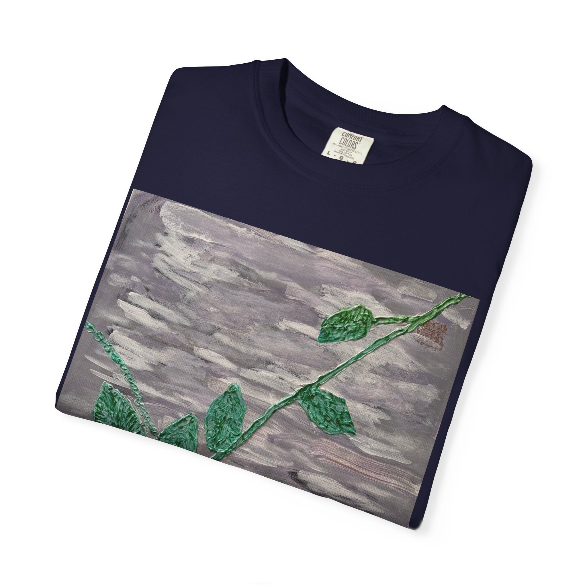 Floral Vine T‑Shirt — Purple Bloom Graphic Tee