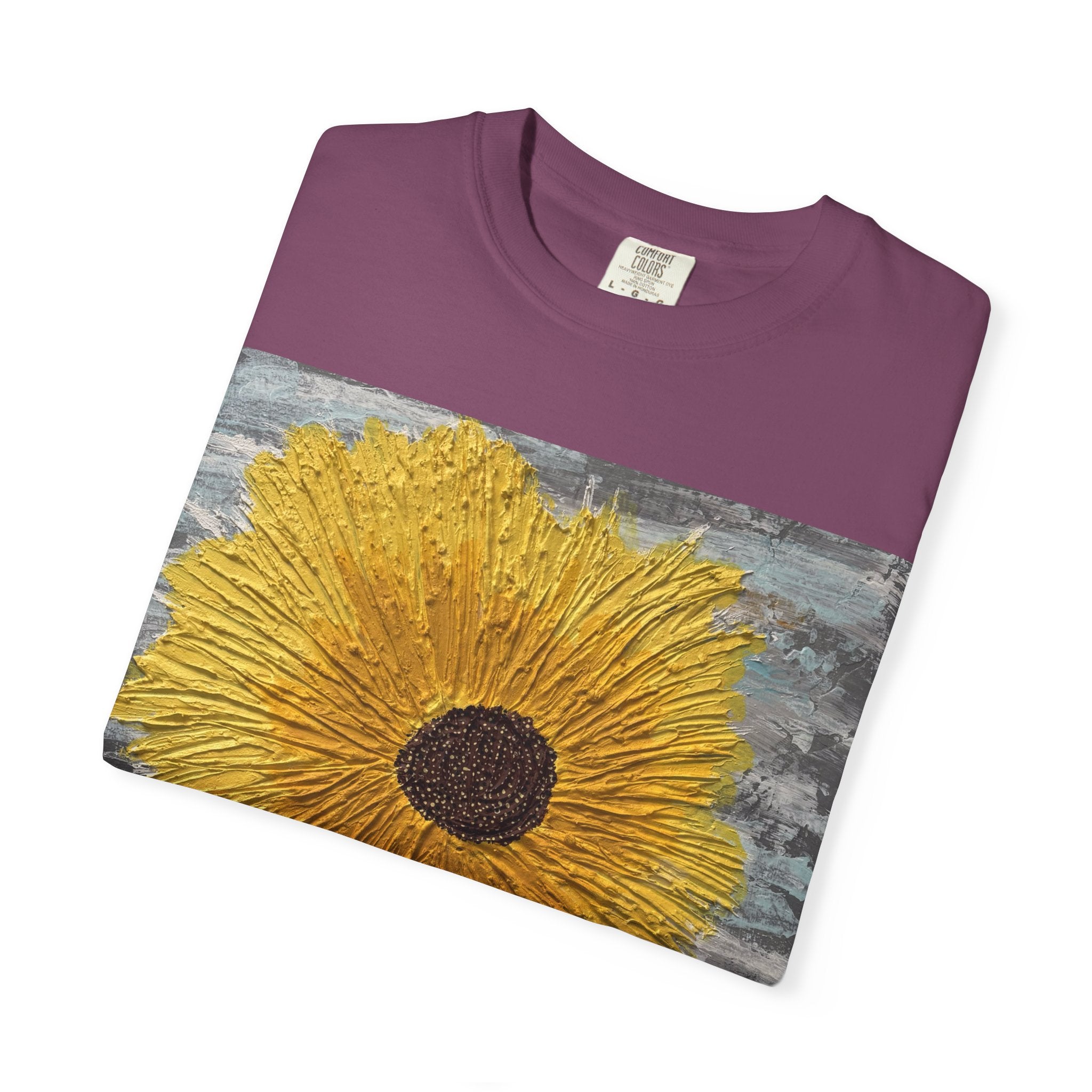 Sunflower Art T-Shirt — Hand-Painted Floral Graphic Tee