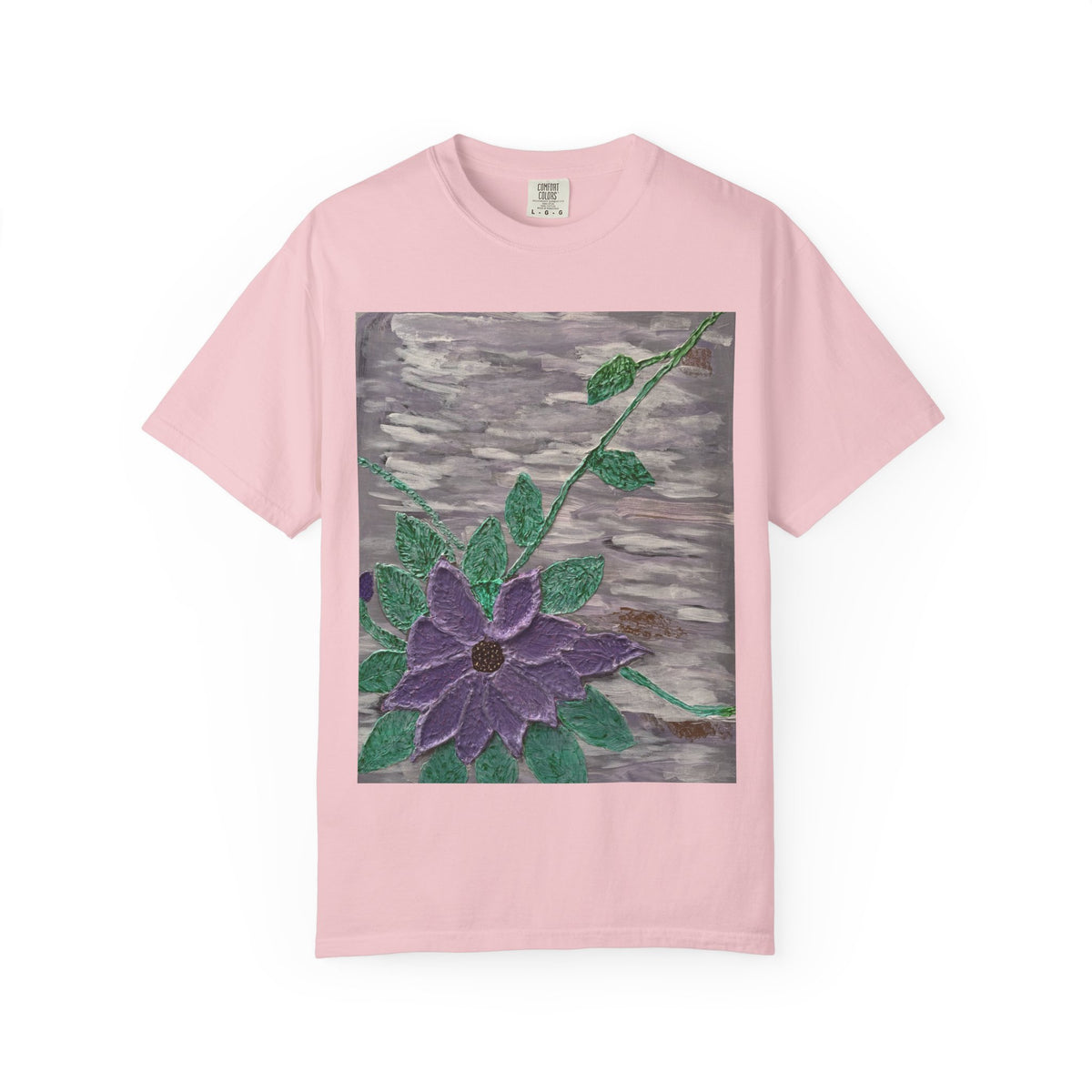Floral Vine T‑Shirt — Purple Bloom Graphic Tee