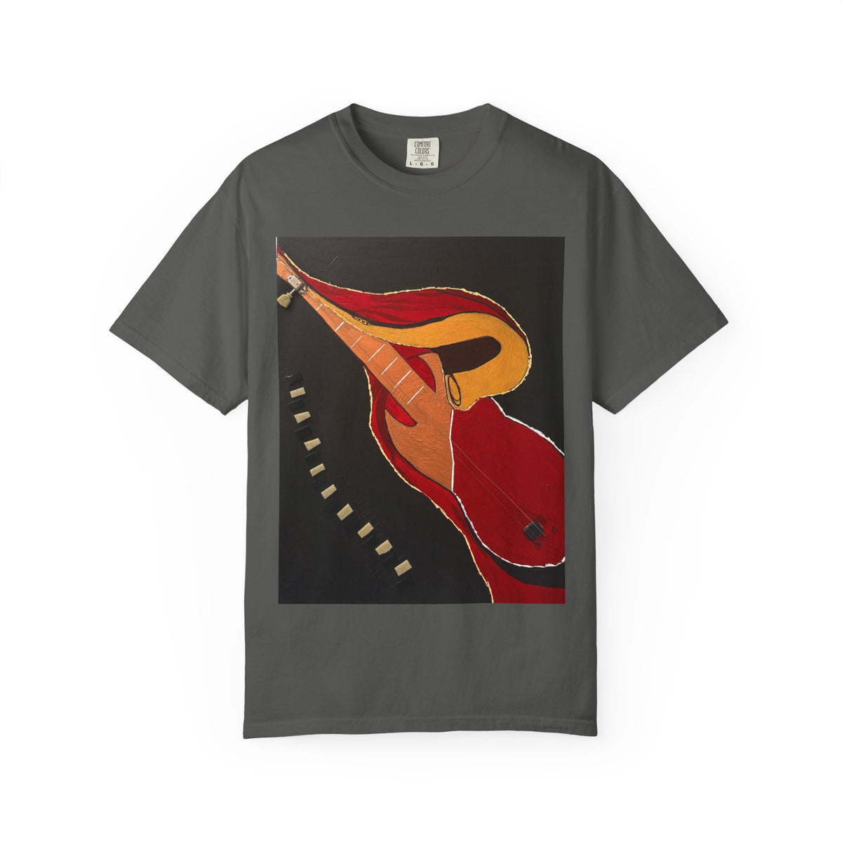 Guitar Art T-Shirt — Bold Abstract Acoustic Design