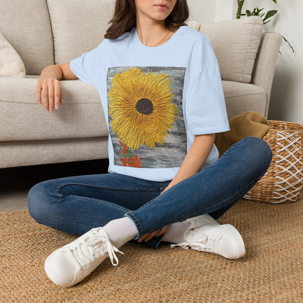 Sunflower Art T-Shirt — Bold Yellow Floral Graphic Tee